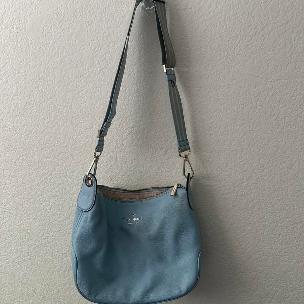 Kate spade blue leather crossbody